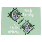 ハッピーバースデーフローラフォトフレーム ラージペーパーバッグ (裏面)