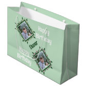 ハッピーバースデーフローラフォトフレーム ラージペーパーバッグ (正面アングル)