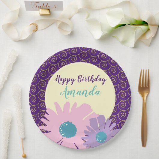 ハッピーバースデーフローラ園 ペーパープレート (ウェディング)