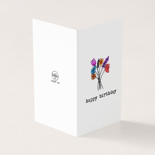 ハッピーバースデーフローラ折り畳みカードパック (外部)
