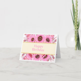 ハッピーバースデーフローラ折り畳みグリーティングカード カード