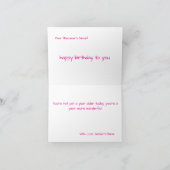 ハッピーバースデーフローラ折り畳みグリーティングカード カード (内部)