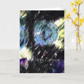 ハッピーバースデーフローラ抽象芸術 カード (黄色い花)