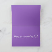 ハッピーバースデーフローラ紫 カード (内部)