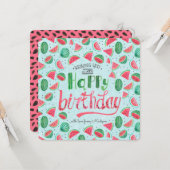 ハッピーバースデーフローラ花 |グリーティングカード カード (正面/裏面インサイチュ)