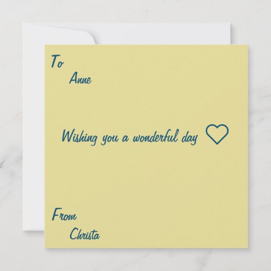 ハッピーバースデーフローラ金ゴールドティール（緑がかった色）デザインカスタムカード (裏面)