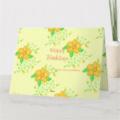 ハッピーバースデーフローラ黄 カード (裏面)