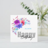 ハッピーバースデーフローラ カード (スタンド正面)