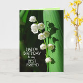ハッピーバースデーフ最高のレンドリリーオブザバレーカード カード (黄色い花)