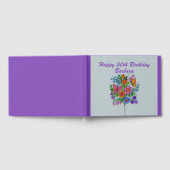 ハッピーバースデーブライトフラワーブーケ蝶 ゲストブック (全面)