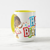 ハッピーバースデーブラウンアーティストマグ マグカップ (正面左)