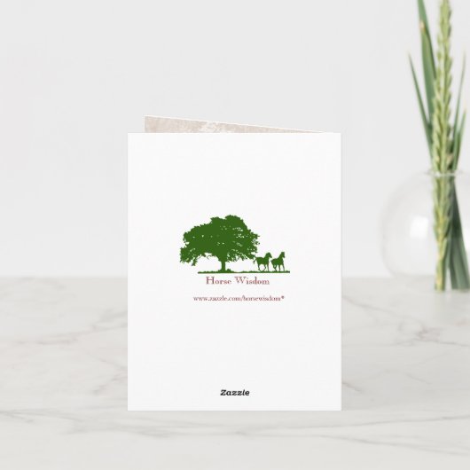 ハッピーバースデーブラウンホースエクエストランライディングカード カード (裏面)