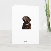ハッピーバースデーブラウンラブラドールリトリエバーパピーカード カード (裏面)