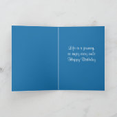 ハッピーバースデーブラウンラブラドールリトリーバー子犬用カード カード (内部)