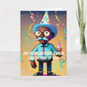 ハッピーバースデーブラザーおもしろいアフリカ系アメリカ人 カード (正面)