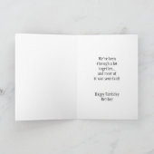 ハッピーバースデーブラザーおもしろい犬ユーモア カード (内部)