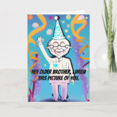 ハッピーバースデーブラザーおもしろい カード (正面)