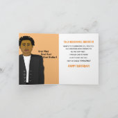 ハッピーバースデーブラザーアフリカンアメリカン カード (内部)