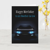 ハッピーバースデーブラザーインローニューカーエキサイティング カード (黄色い花)