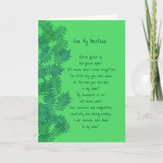 ハッピーバースデーブラザーオリジナル詩カード カード