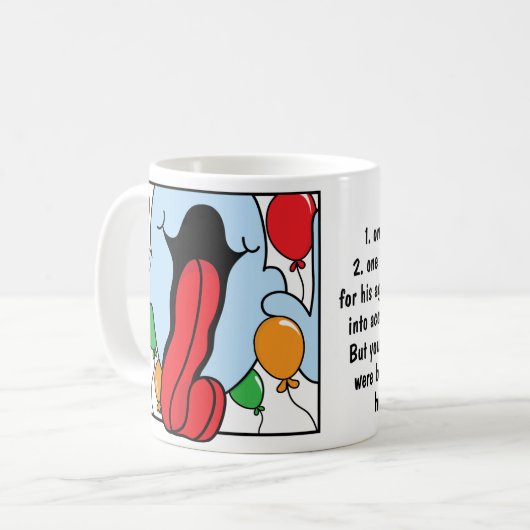 ハッピーバースデーブラザーオンクラシックホワイトコーヒーマグ コーヒーマグカップ (正面左)