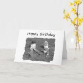 ハッピーバースデーブラザーカウボーイズ カード (黄色い花)