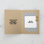 ハッピーバースデーブラザーフォトブルー カード (内部)