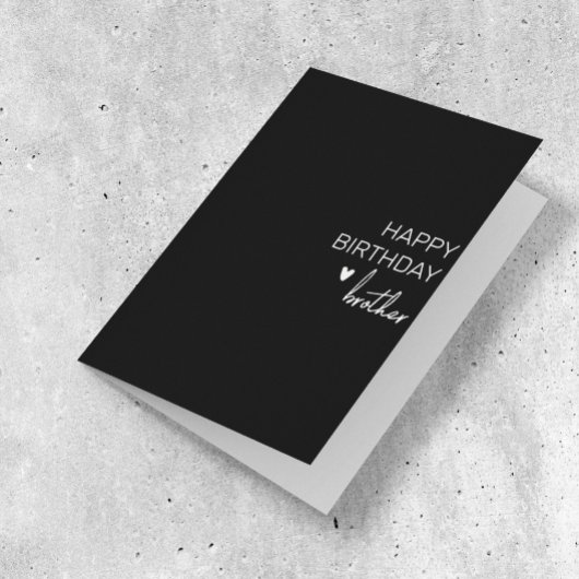 ハッピーバースデーブラザーミニマルシンプル カード