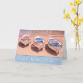 ハッピーバースデーブラザーローボーツカード カード (黄色い花)