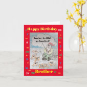 ハッピーバースデーブラザー – あなたはお前と同感じ年 カード (黄色い花)