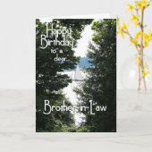 ハッピーバースデーブラザー・イン・ロー/セーリングボート カード (黄色い花)
