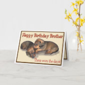 ハッピーバースデーブラザー カード (黄色い花)
