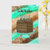 ハッピーバースデーブラザー カード (黄色い花)