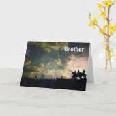 **ハッピーバースデーブラザー** カード (黄色い花)