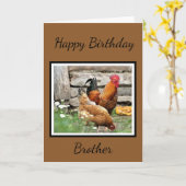 ハッピーバースデーブラザー/内部挨拶カード カード (黄色い花)