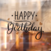 ハッピーバースデーブラックと金ゴールド ウィンドウサイン (シート2)