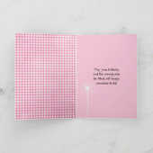 ハッピーバースデーブラックデイジーとタンポポ カード (内部)