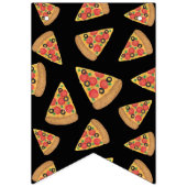 ハッピーバースデーブラックピザパーティーバンティングバナー バンティングフラッグ (第1の旗)