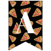 ハッピーバースデーブラックピザパーティーバンティングバナー バンティングフラッグ (第3の旗)