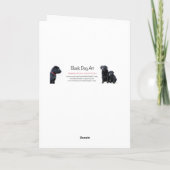 ハッピーバースデーブラックラブラドールダック狩りドッグ カード (裏面)