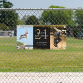 ハッピーバースデーブラック&金ゴールドグリッタースパークルパーティー 横断幕 (インサイチュ)