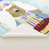 ハッピーバースデーブランケット – 中サイズ シェルパブランケット (3/4)