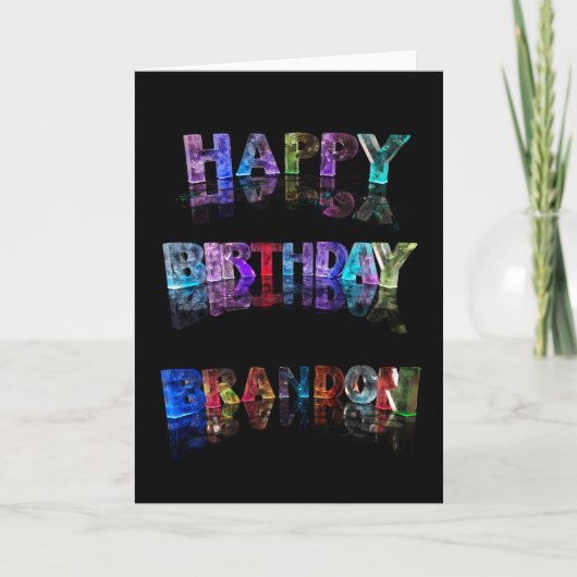 ハッピーバースデーブランドンカード カード (正面)