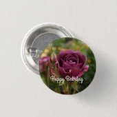 ハッピーバースデーブルガンディアイスバーグバラ#1ボタン 缶バッジ (正面&裏面)