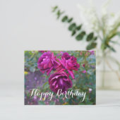 ハッピーバースデーブルガンディアイスバーグバラ#3はがき ポストカード (スタンド正面)