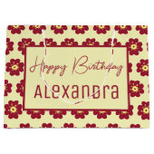 ハッピーバースデーブルゴーニュ・ブロッサム ラージペーパーバッグ (正面)