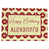 ハッピーバースデーブルゴーニュ・ブロッサム ラージペーパーバッグ (裏面)