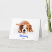 ハッピーバースデーブルドッグ挨拶カード – 詩 カード (裏面)