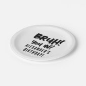 ハッピーバースデーブルボーイ10代の若者10代のボーイ ペーパープレート (アングル)