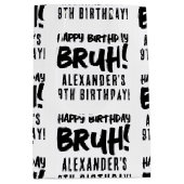 ハッピーバースデーブルボーイ10代の若者10代のボーイ ミディアムペーパーバッグ (正面)